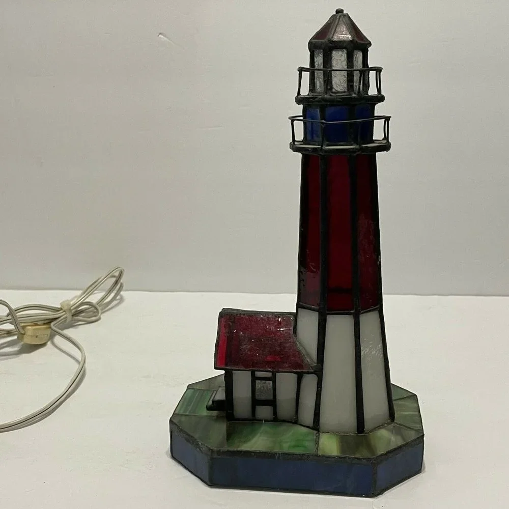Tiffany Style Beacon Lighthouse Beach Table Lamps Children's Gifts Night Lights